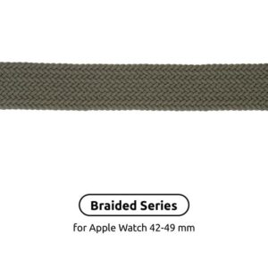  4 - Ремінець Armorstandart Braided Solo Loop для Apple Watch 42mm/44mm/45mm/49mm Inverness Green Size 6 (148 mm) (ARM58075)
