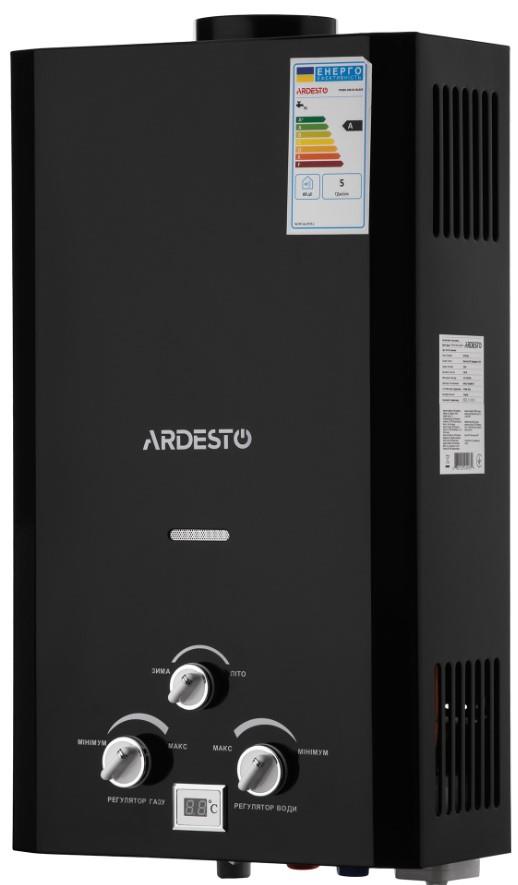  5 - Газова колонка Ardesto X1, 10 л/хв., 20 кВт, розпалювання  від батарейок, дисплей, чорний TFGBH-10B-X1-BLACK