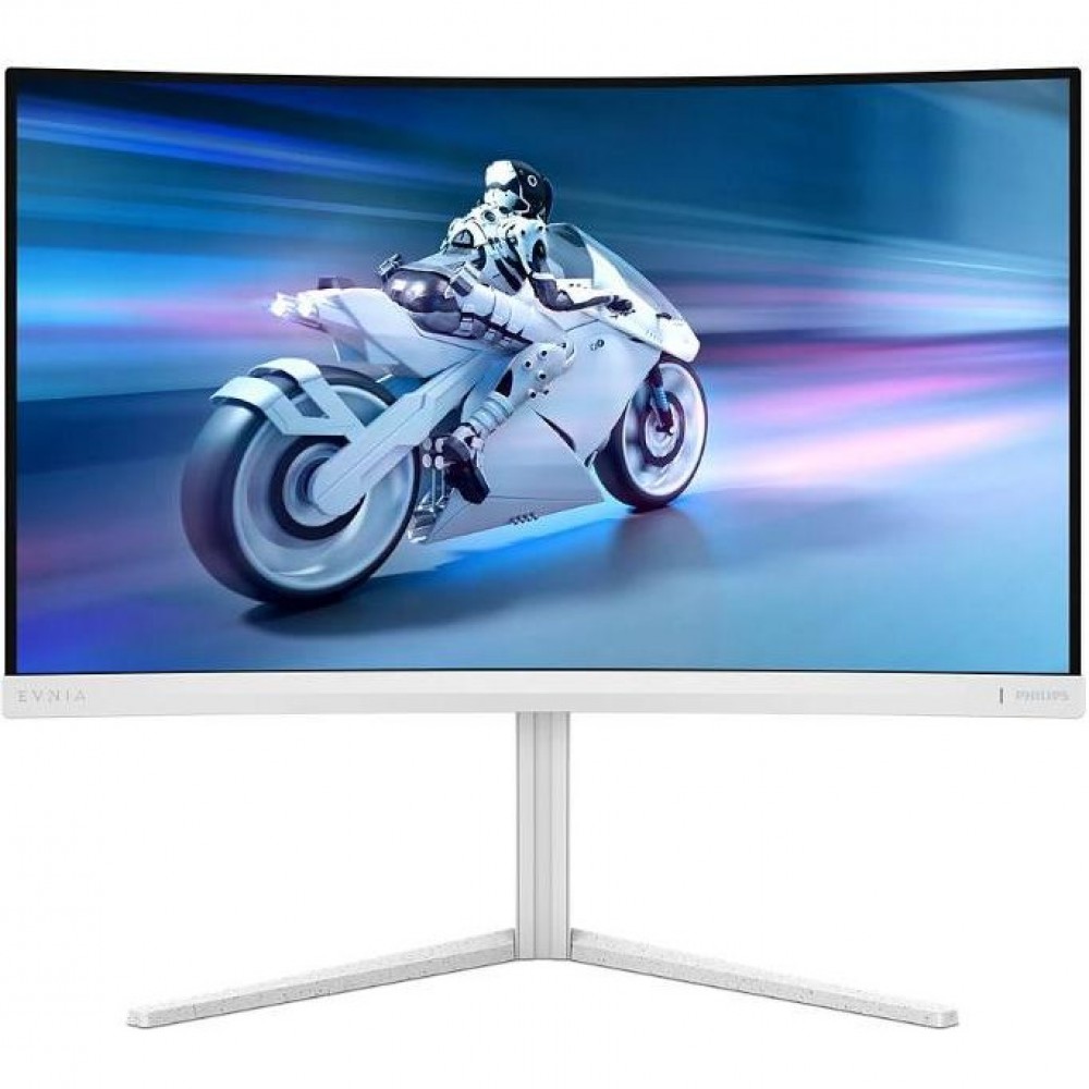  8 - Монiтор TFT PHILIPS 27" Evnia 27M2C5501/00 VA Curved QHD 180Hz HDMI DP HAS Ambiglow White