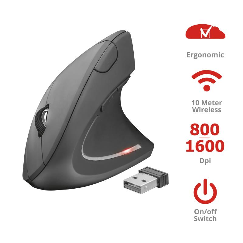  1 - Миша Trust Verto Wireless Ergonomic Mouse (22879)