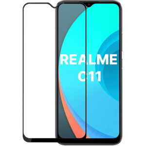  9 - Захисне скло Full screen PowerPlant для Realme C11, Black