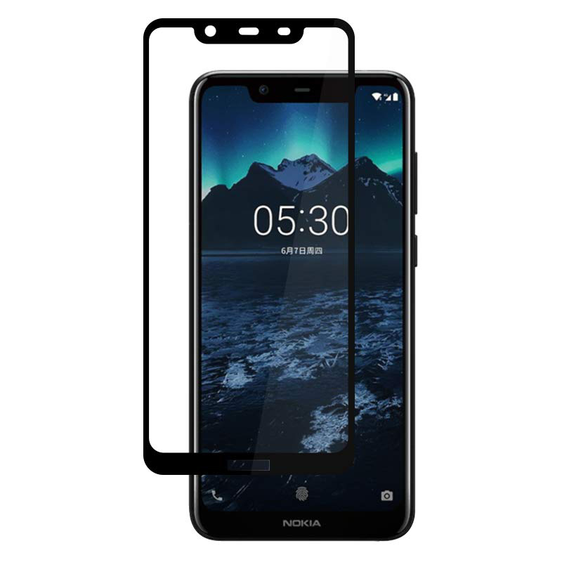  2 - Захисне скло Full screen PowerPlant для Nokia 7.1 Plus, Black