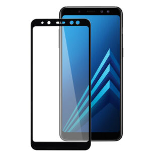  9 - Захисне скло Full screen PowerPlant для Samsung Galaxy A8 (2018), Black