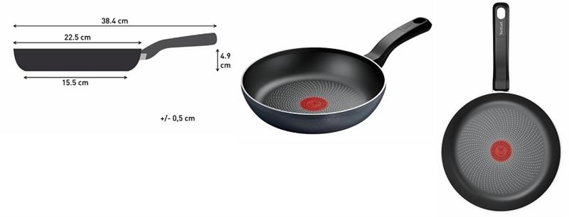 21 - Сковорода Tefal So' Light, 22см, алюміній, бакеліт  чорний H0560342