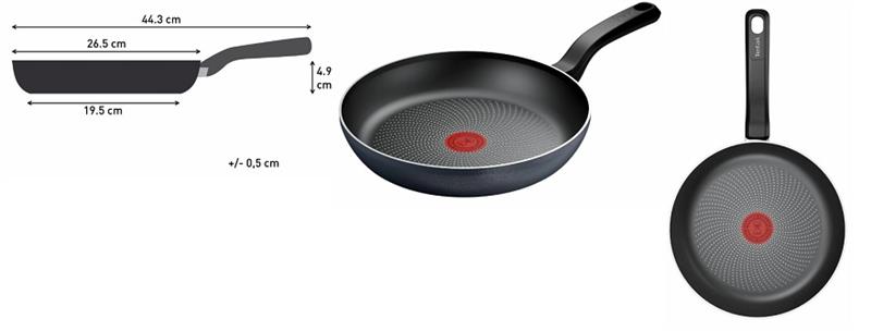 19 - Сковорода Tefal So' Light, 26см, алюміній, бакеліт, чорний H0560542