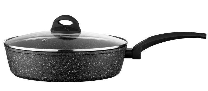  6 - Сковорода глибока з кришкою Ardesto Gemini Gourmet Viareggio, 28см, алюміній, чорний AR1928GDL