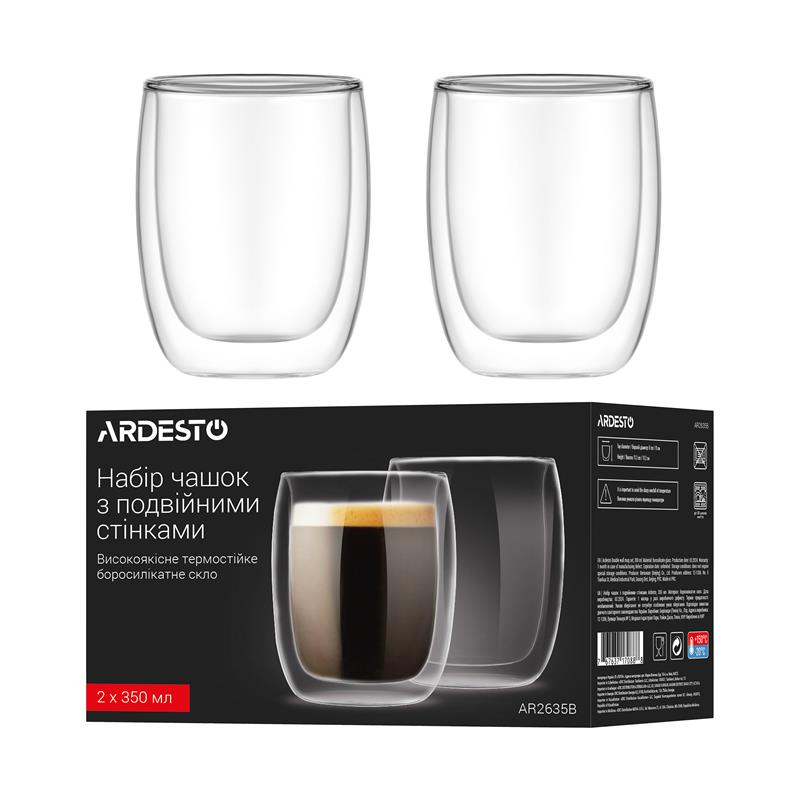  2 - Чашка Ardesto 350 мл 2 шт. (AR2635B)