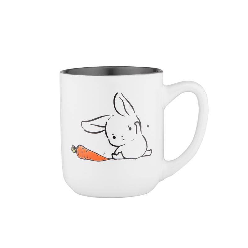  3 - Чашка Ardesto Bunny, 380мл, кераміка, біло-сірий AR3056
