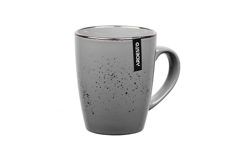  8 - Чашка Ardesto Bagheria Grey, 360мл, кераміка, сірий AR2936GREY