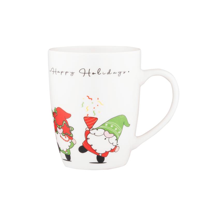  4 - Чашка Ardesto Christmas Gnomes, 350мл, порцеляна AR3065