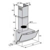 Кухонна витяжка Ventolux WAVE 60 WH (900) TRC