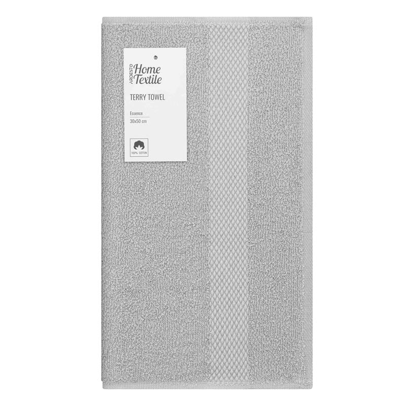  5 - Рушник махровий Ardesto Essence 30х50см, 100% бавовна, сірий ART2230GR