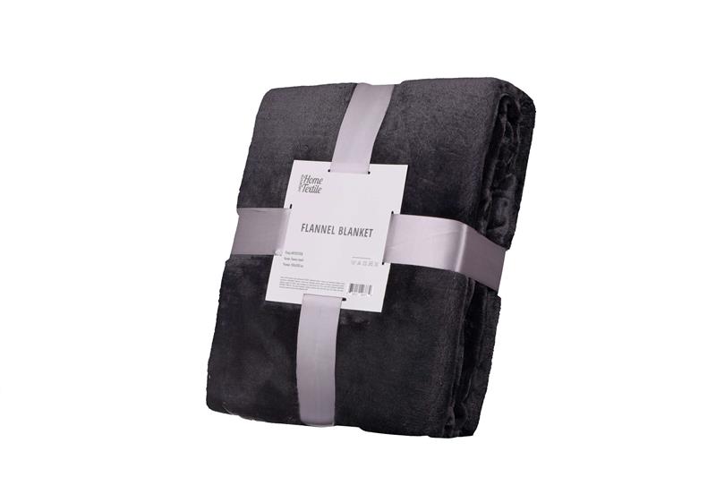  3 - Плед Ardesto Flannel, 160х200см, 100% поліестер, темно-сірий ART0210SB