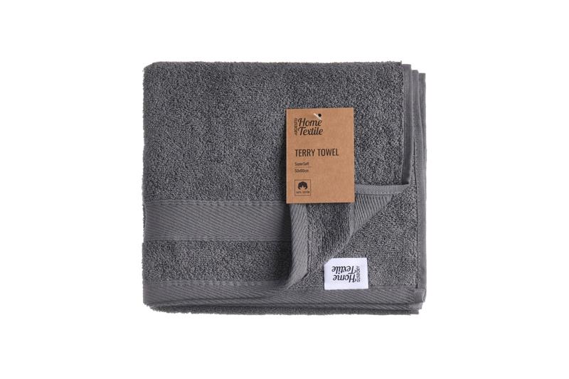  2 - Рушник махровий Ardesto SuperSoft, 30х50см, 100% бавовна, сірий темний ART2230MC