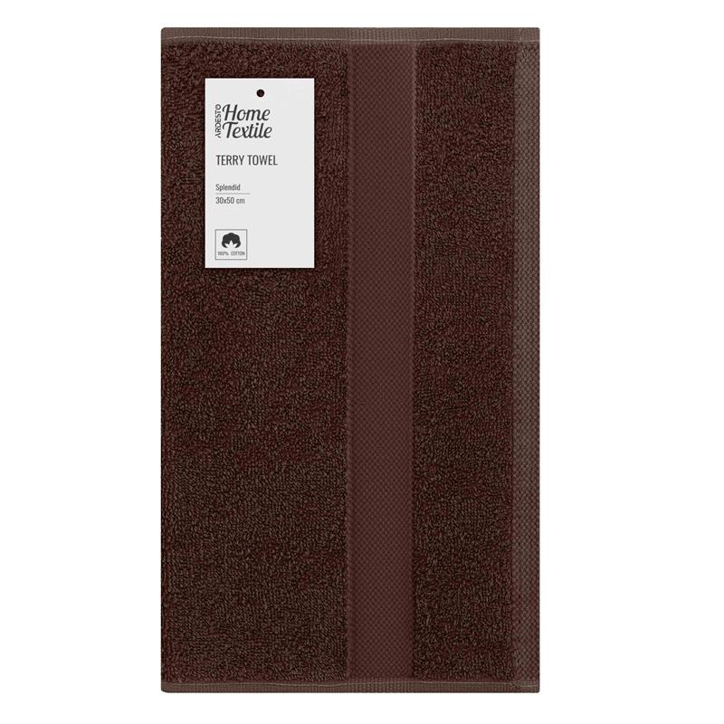  9 - Рушник махровий Ardesto Splendid 30х50см, 100% бавовна, коричневий ART2330BR