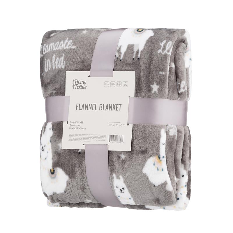  4 - Плед Ardesto Flannel, 160х200см, 100% поліестер, лами ART0114PB
