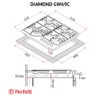 Поверхня газова на склі Perfelli DIAMOND GW69C NERO