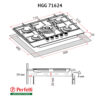Поверхня газова на склі Perfelli HGG 71624 BL