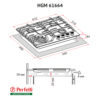 Поверхня газова на металі Perfelli HGM 61664 BL