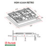 Поверхня газова на металі Perfelli HGM 61664 IV RETRO