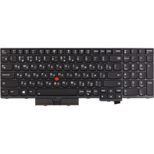  2 - Клавіатура для ноутбука LENOVO Thinkpad T570 чорна, чорний фрейм, підсвітка