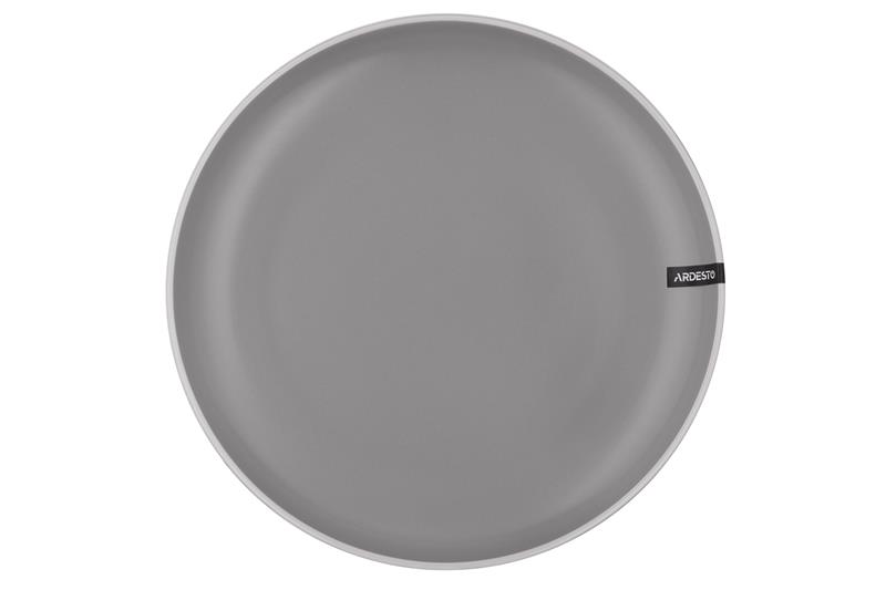  2 - Тарілка обідня Ardesto  Cremona Dusty grey, 26см, кераміка, сірий AR2926GRC