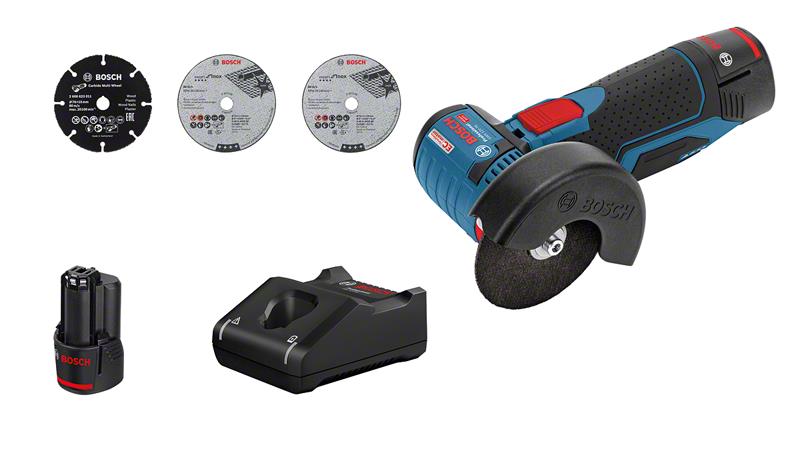  1 - Шліфмашина кутова акумуляторна Bosch GWS 12V-76 76мм 12В 1х3А·год 19500об·хв 0.89кг 0.601.9F2.00B