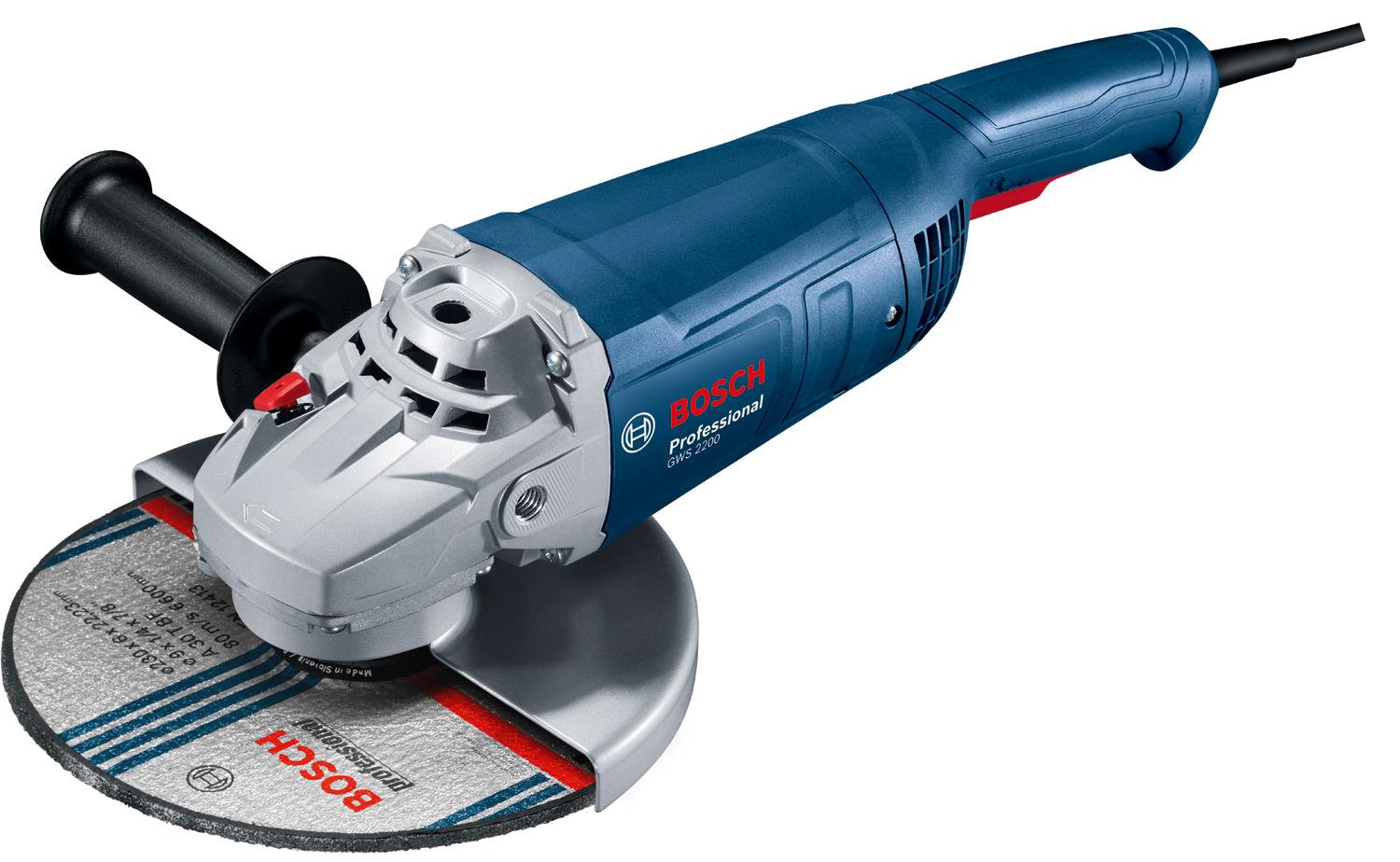 2 - Шліфмашина кутова Bosch GWS 2200 230мм 2200Вт 6500об·хв 5.4кг 0.601.8C1.320