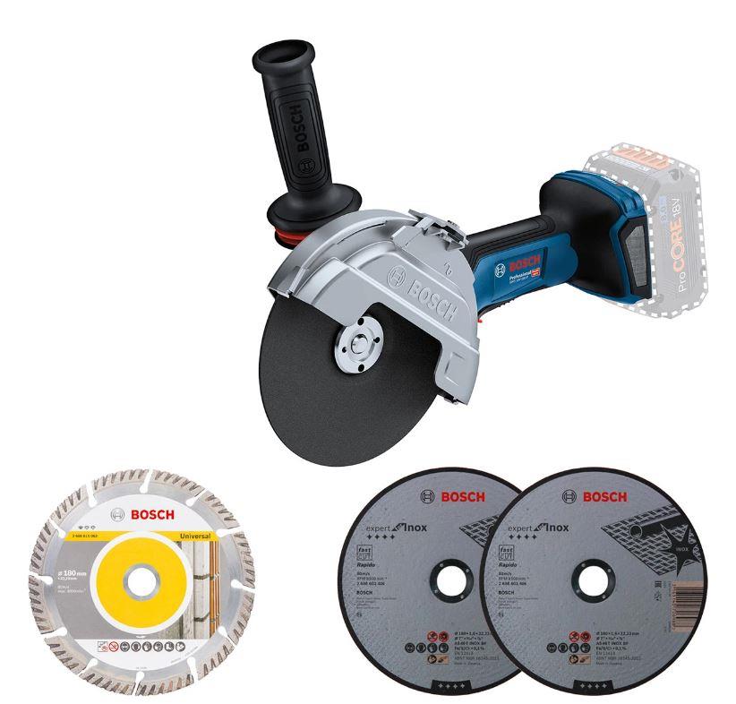  1 - Шліфмашина кутова акумуляторна Bosch GWS 182P 125 мм 18В 2800-9000об·хв без АКБ та ЗП 1,7кг 0.601.9H6.L01