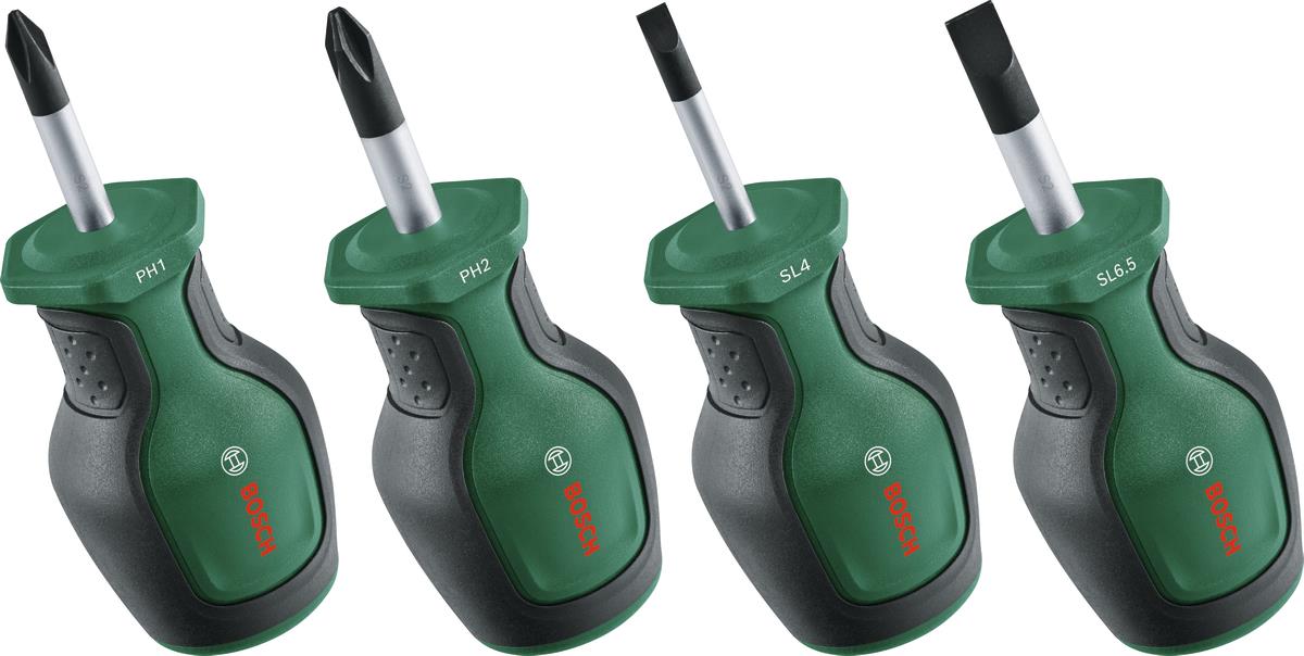  4 - Викрутки Bosch набір 4шт, SL, PH, сталь CrV 1.600.A03.2UJ