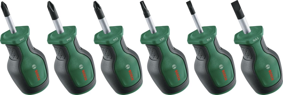 3 - Викрутки Bosch набір 6шт, PH, PZ, TX, SL, сталь CrV 1.600.A03.2UK