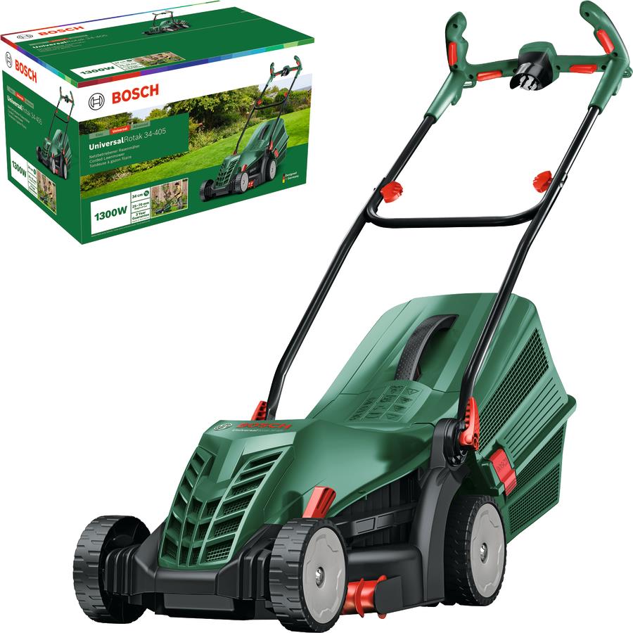  7 - Газонокосарка мережева Bosch UniversalRotak 34-405 1300Вт 34см 40л 27-50мм 11кг 0.600.8A6.401