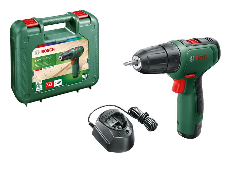  3 - Шурупокрут-дриль акумуляторний Bosch EasyDrill 1200 12В 1х1.5А·год 30Нм 0-400·1500об·хв 0.94кг кейс 0.603.9D3.006