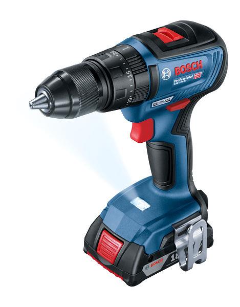 7 - Шурупокрут-дриль ударний акумуляторний Bosch GSB 18 V-50 18V2х2.0А·год 28·50Нм 460-1800об·хв 1.1кг кейс L-Case 0.601.9H5.100