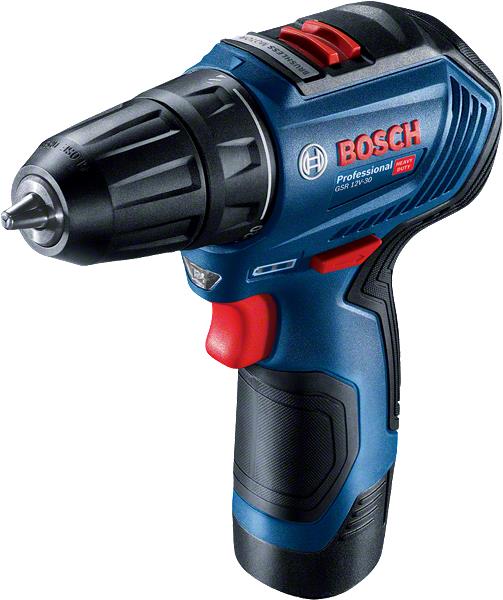  6 - Шурупокрут-дриль акумуляторний Bosch GSR 12V-30 безщітковий 12В 2x2.0А·год 30Нм 420·1600об·хв 0.78кг кейс 0.601.9G9.000