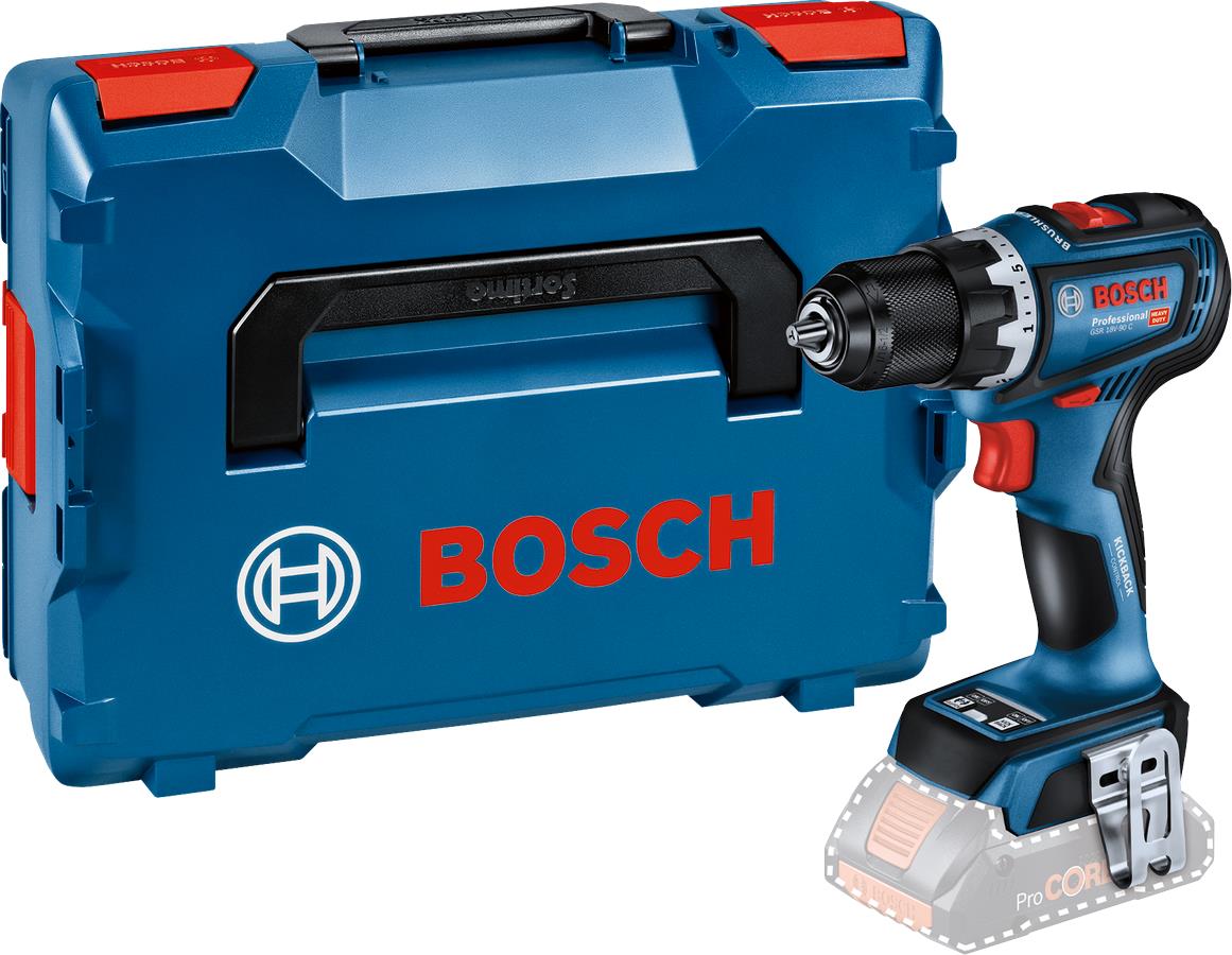  3 - Шурупокрут-дриль ударний акумуляторний Bosch GSR 18V-90 C 18В 36-64Нм 0-2100об·хв кейс 1.1кг без АКБ та ЗП 0.601.9K6.002