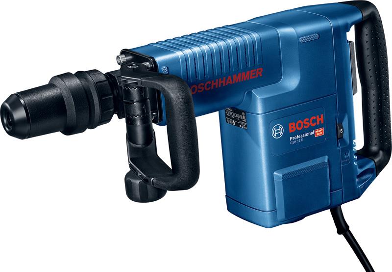  2 - Молоток відбійний Bosch GSH 11E. 1500Вт 16.8Дж 900-890уд·хв 10.1кг 0.611.316.708
