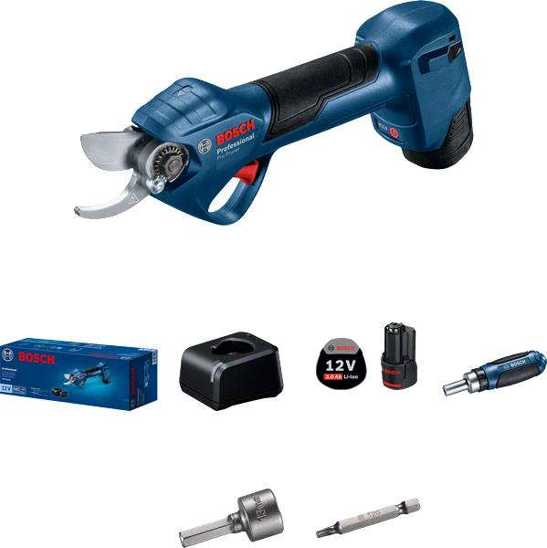  8 - Секатор акумуляторний Bosch Pro Pruner, 12В, 2х3А·год, d різу 25мм, 1000гр 0.601.9K1.021