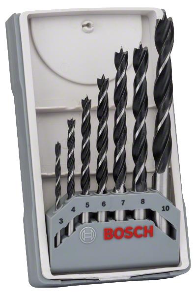  4 - Набір свердел по дереву Bosch X-Pro Line, 7шт, 3-10мм, кейс 2.607.017.034