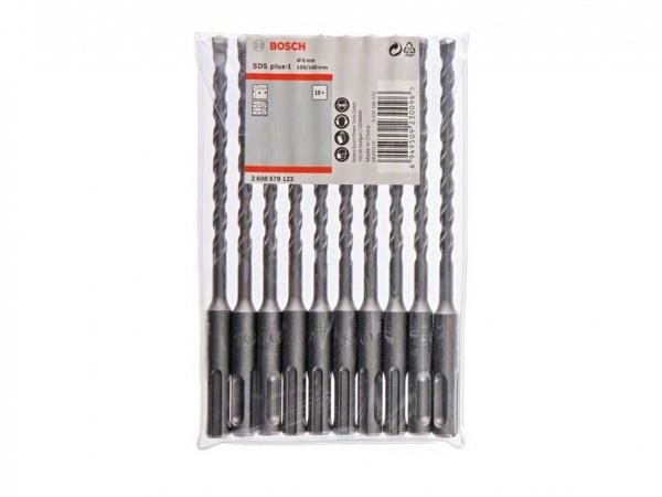  1 - Свердло по бетону Bosch, SDS-Plus, 10шт, 6x100x160мм 2.608.579.122