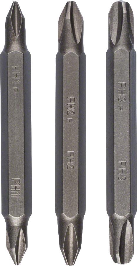  7 - Біти двосторонні Bosch PH/PH 1/2/3, 60мм, 3шт 2.609.255.961