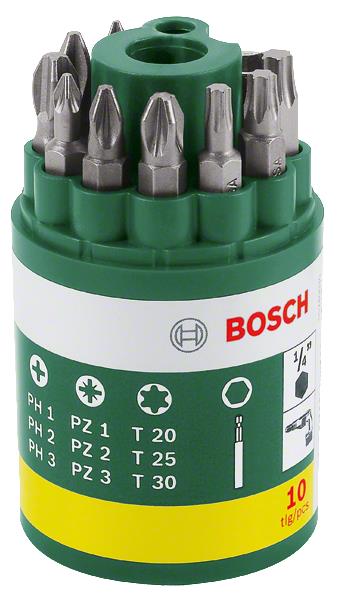  6 - Біти Bosch, набір 9шт, бітотримач, PH,PZ,T, 25мм, кейс 2.607.019.452