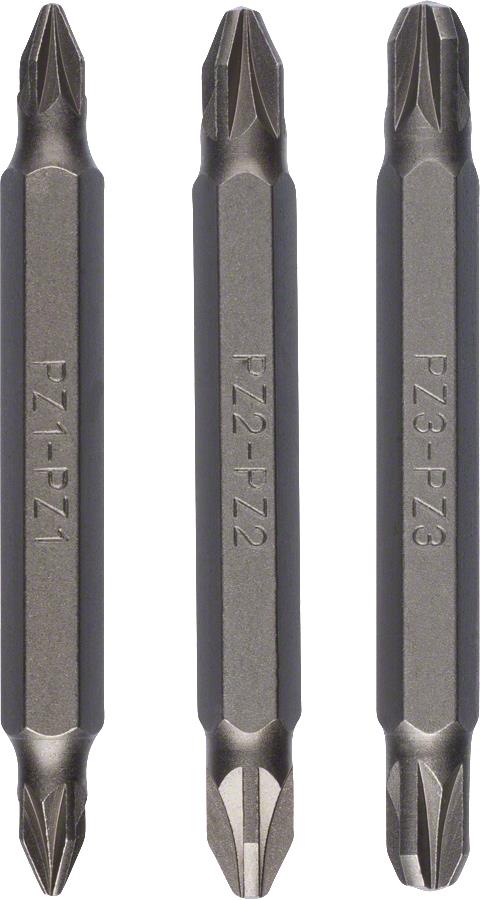  5 - Біти Bosch двосторонні PZ/PZ, 60мм, 3шт 2.609.255.962