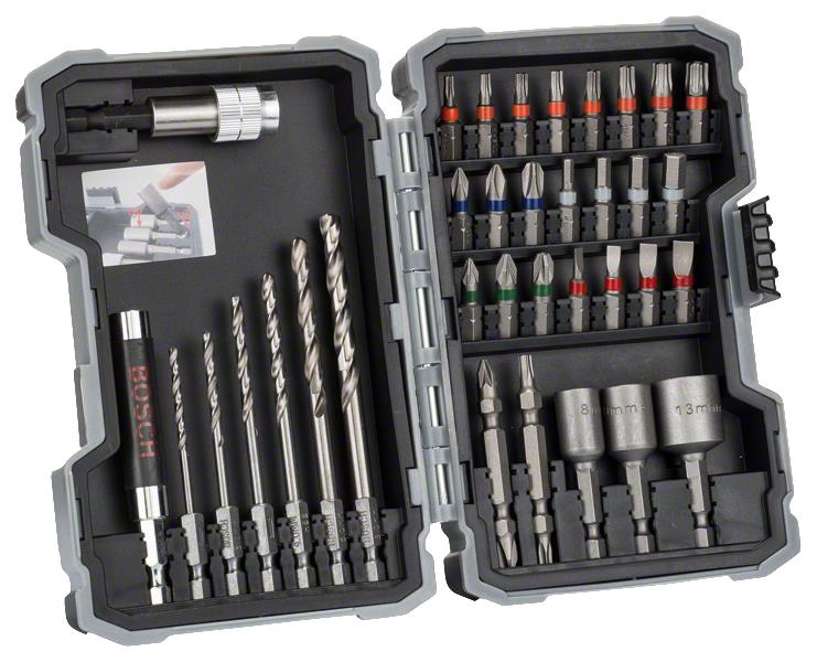  9 - Біти та свердла Bosch Pro-Mix Metal, набір 35шт, магнітний бітотримач, торцеві головки 3шт 2.607.017.328