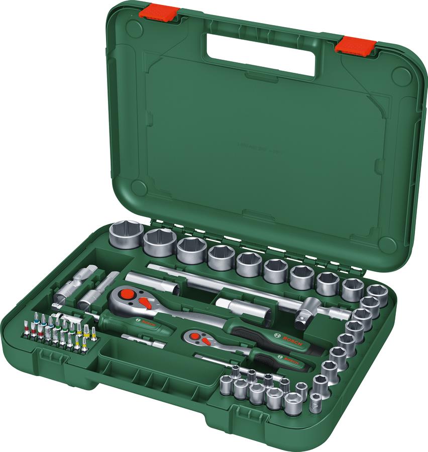  5 - Набір торцевих головок і біт Bosch, 1/2", 25 предметі, з тріскачкою 1.600.A02.Z9G