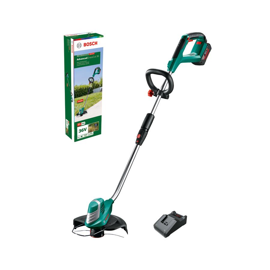 3 - Тример садовий акумуляторний Bosch AdvancedGrassCut 36 36В 30см 1x2А·год ЗП AL3620CV 4.1кг 0.600.878.N03