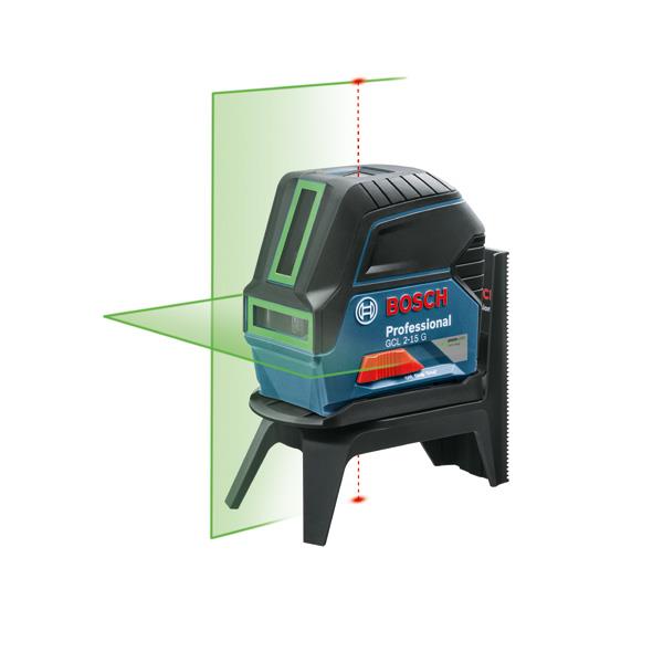  1 - Нівелір лазерний Bosch GCL 2-15G, до 15м, ±0.3мм/м, + RM1 + кейс, IP 54, зелений промінь 0.601.066.J00