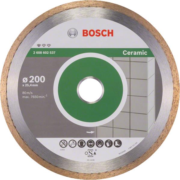  9 - Диск алмазний Bosch Standard for Ceramic, 200х25.4мм 2.608.602.537