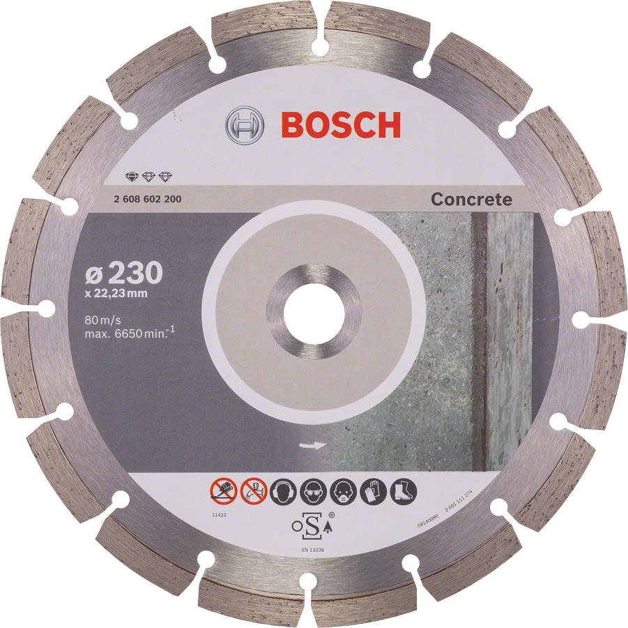  2 - Диск алмазний Bosch Standard for Concrete, 230х22.23мм, по бетону 2.608.602.200