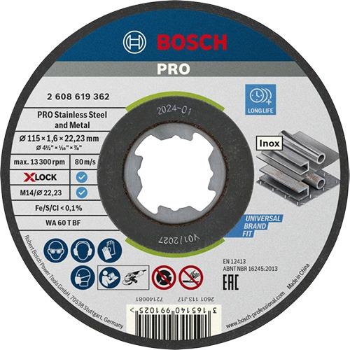  8 - Диск відрізний Bosch PRO X-Lock по металу 115х1.6мм 2.608.619.362